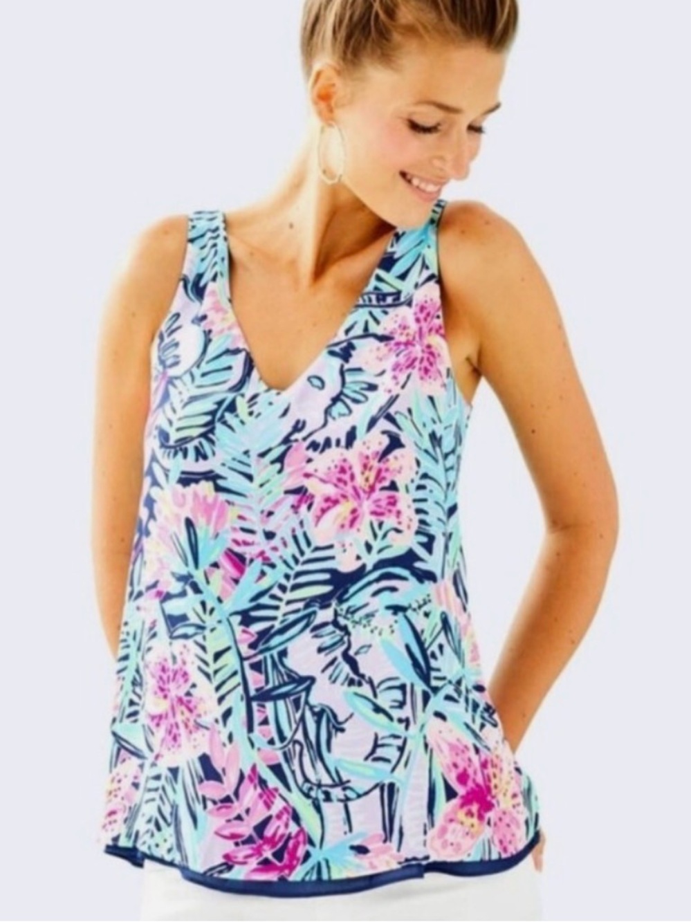 Lilly Pulitzer Reversible Florin Top, Slathouse Soirée, M